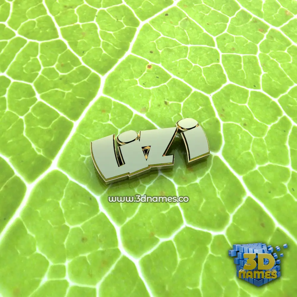 lizi in Gold Leaf style - 3D name wallpaper