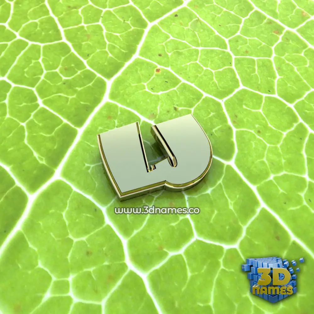 lj in Gold Leaf style - 3D name wallpaper