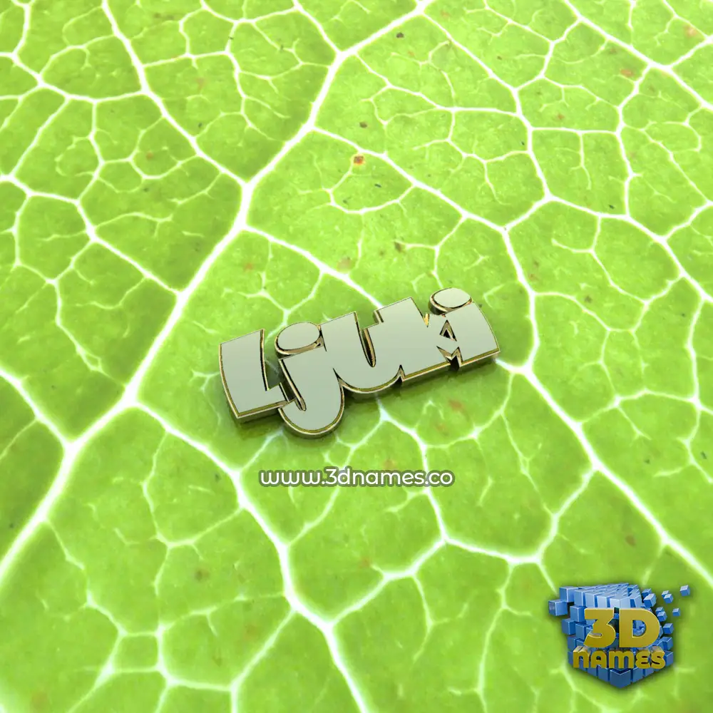 ljuki in Gold Leaf style - 3D name wallpaper