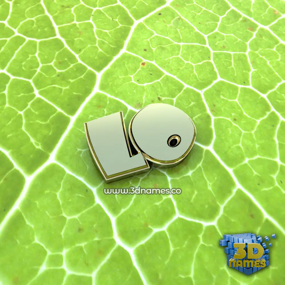 lo in Gold Leaf style - 3D name wallpaper