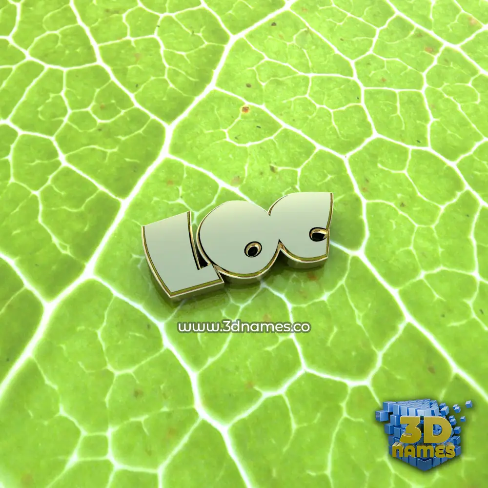 loc in Gold Leaf style - 3D name wallpaper