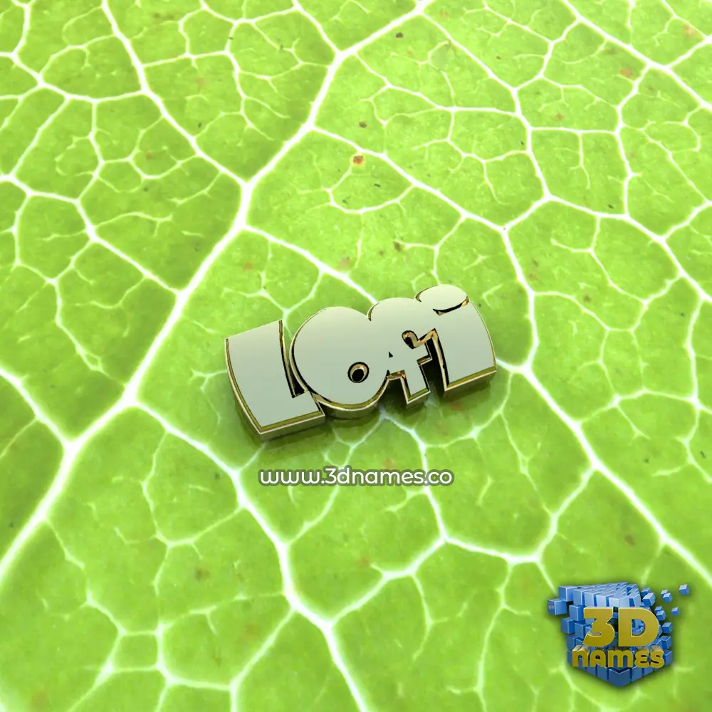 lofi in Gold Leaf style - 3D name wallpaper