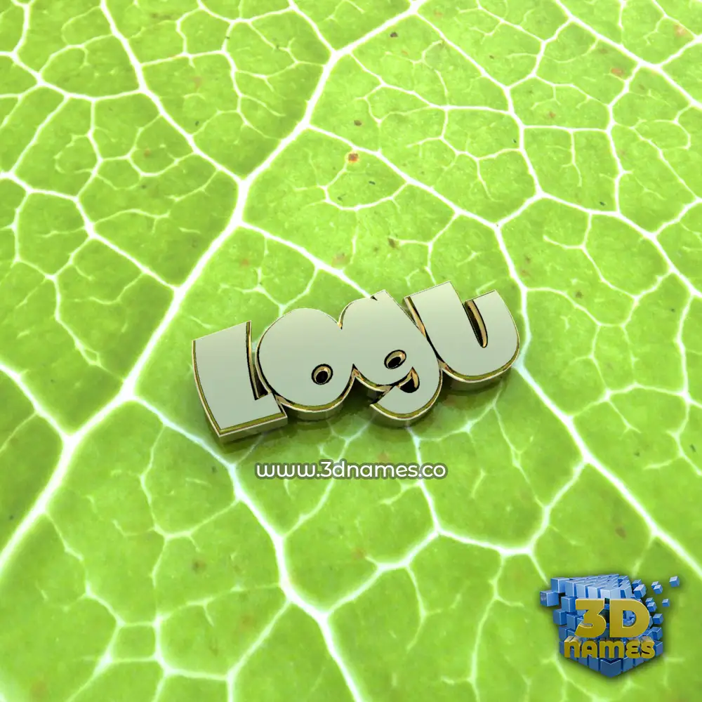 logu in Gold Leaf style - 3D name wallpaper