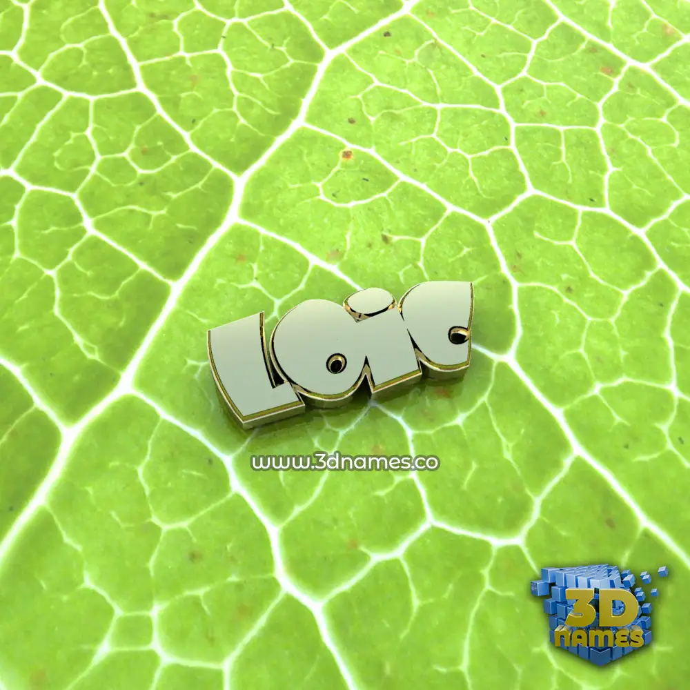 loic in Gold Leaf style - 3D name wallpaper