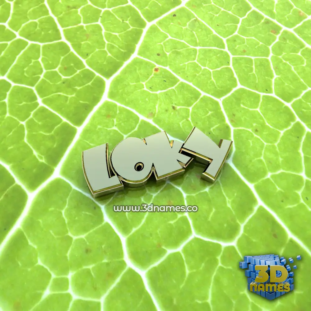 loky in Gold Leaf style - 3D name wallpaper