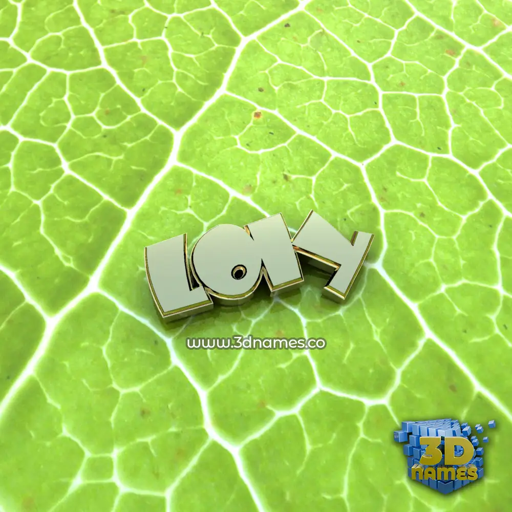 loly in Gold Leaf style - 3D name wallpaper