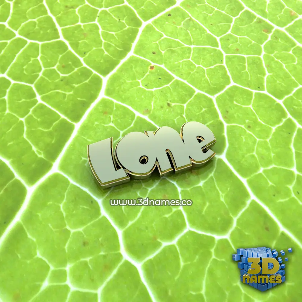 lone in Gold Leaf style - 3D name wallpaper