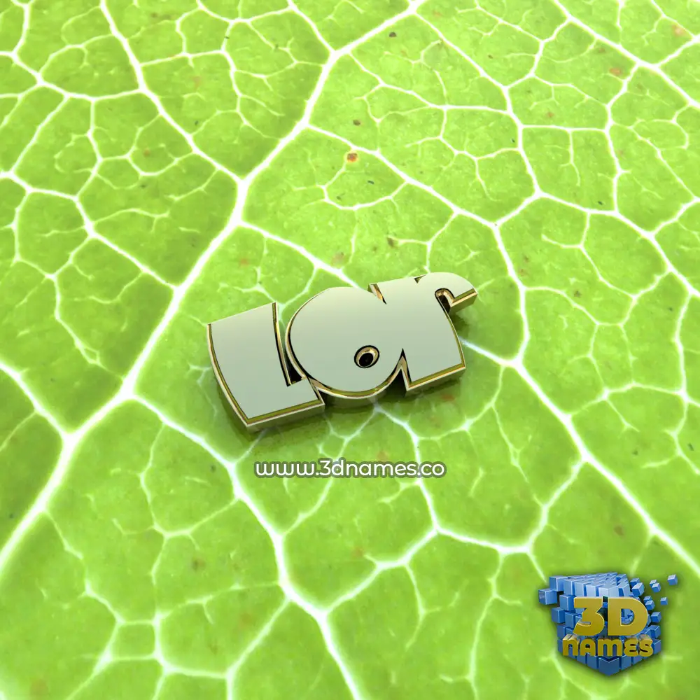 lor in Gold Leaf style - 3D name wallpaper