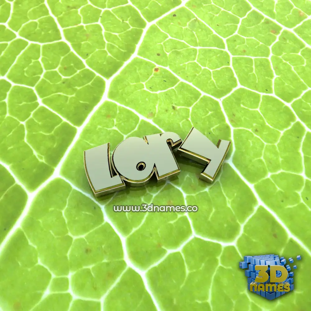 lory in Gold Leaf style - 3D name wallpaper