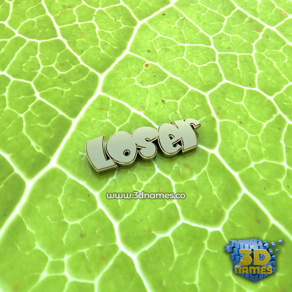 loser in Gold Leaf style - 3D name wallpaper