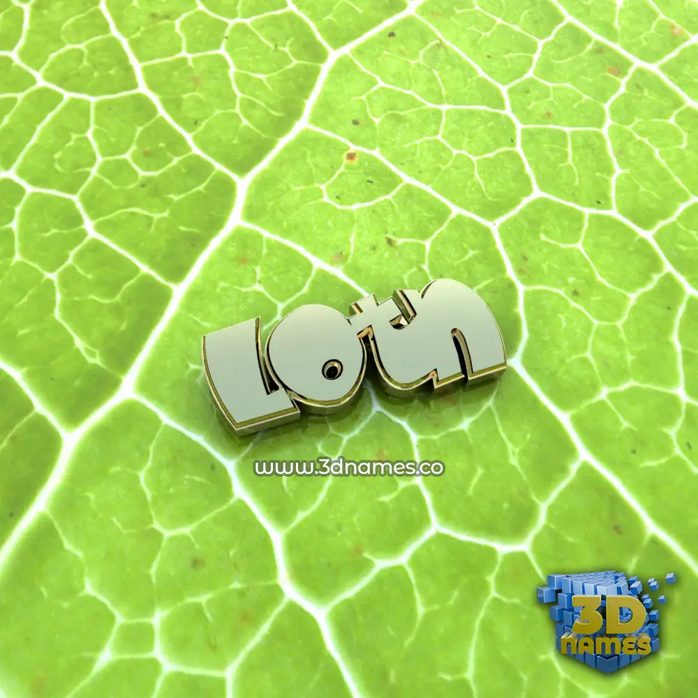 lotn in Gold Leaf style - 3D name wallpaper