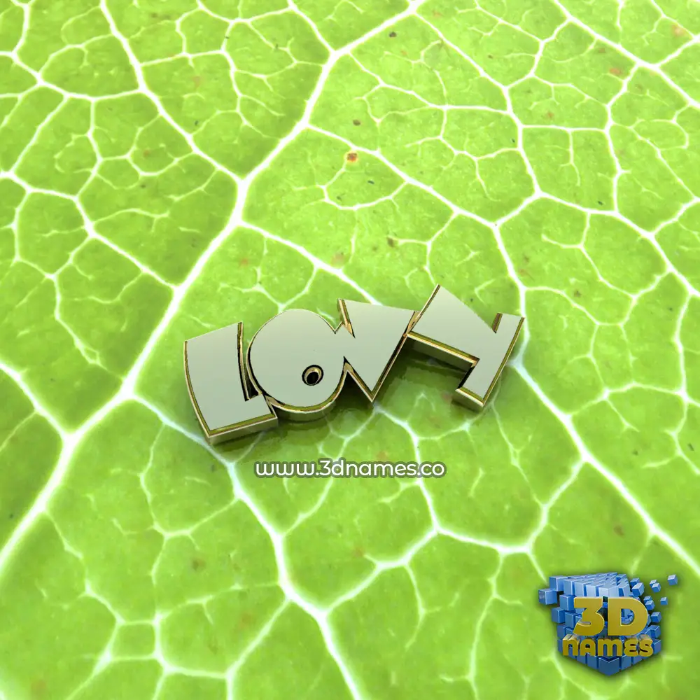 lovy in Gold Leaf style - 3D name wallpaper