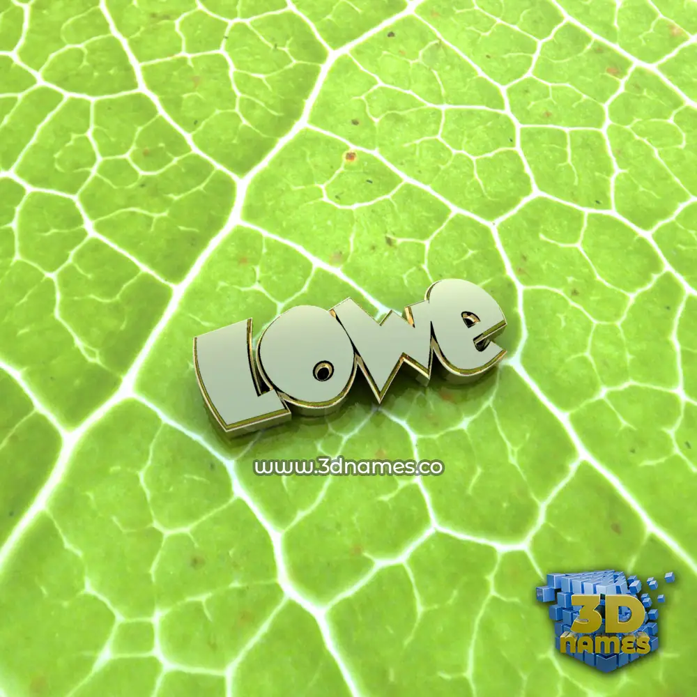 lowe in Gold Leaf style - 3D name wallpaper