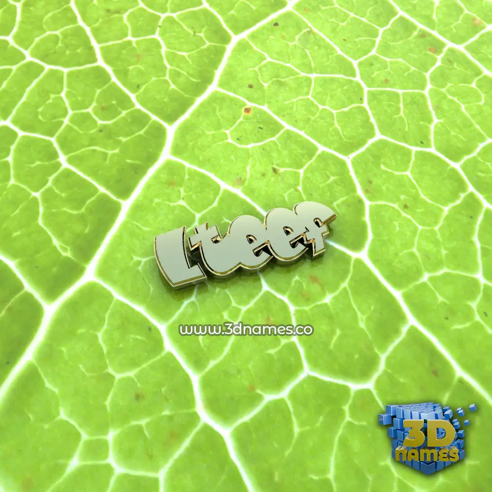 lteef in Gold Leaf style - 3D name wallpaper