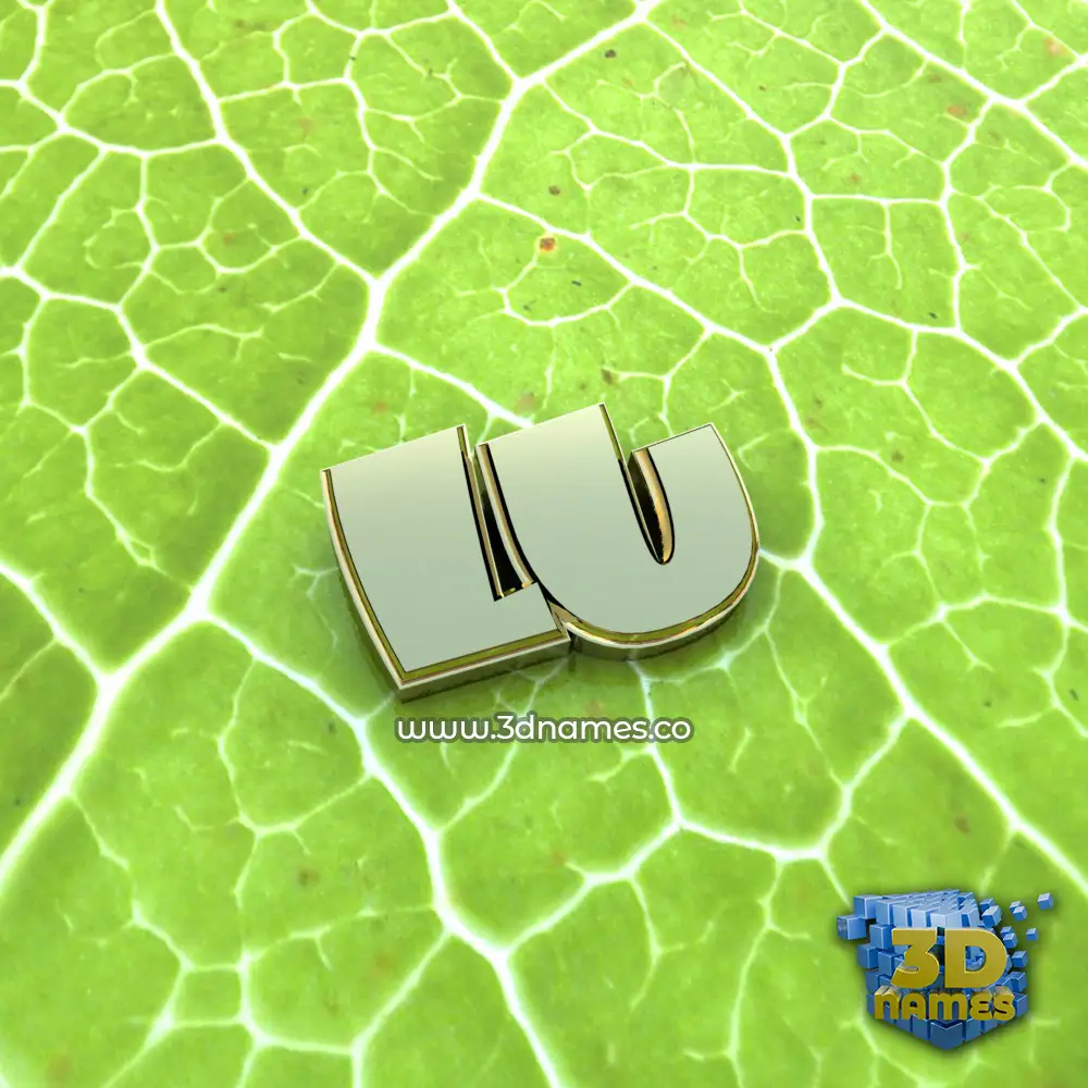 lu in Gold Leaf style - 3D name wallpaper