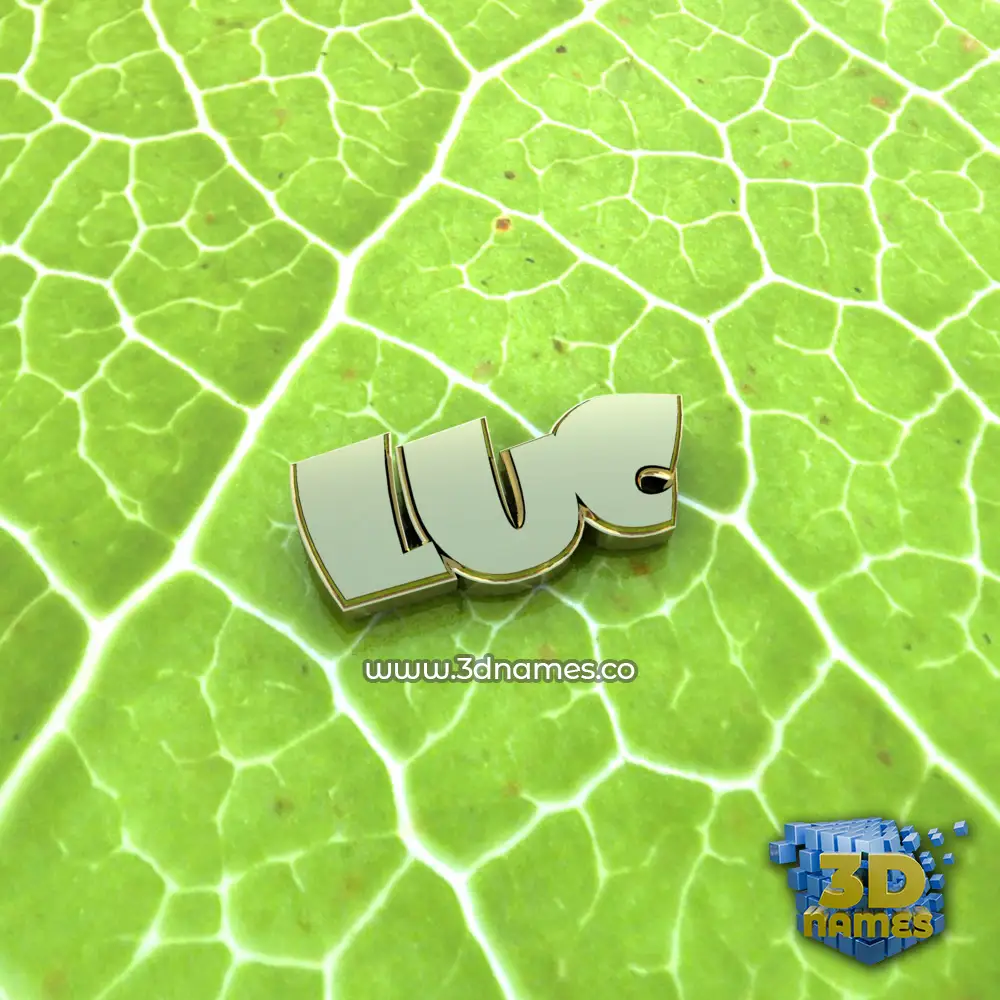 luc in Gold Leaf style - 3D name wallpaper