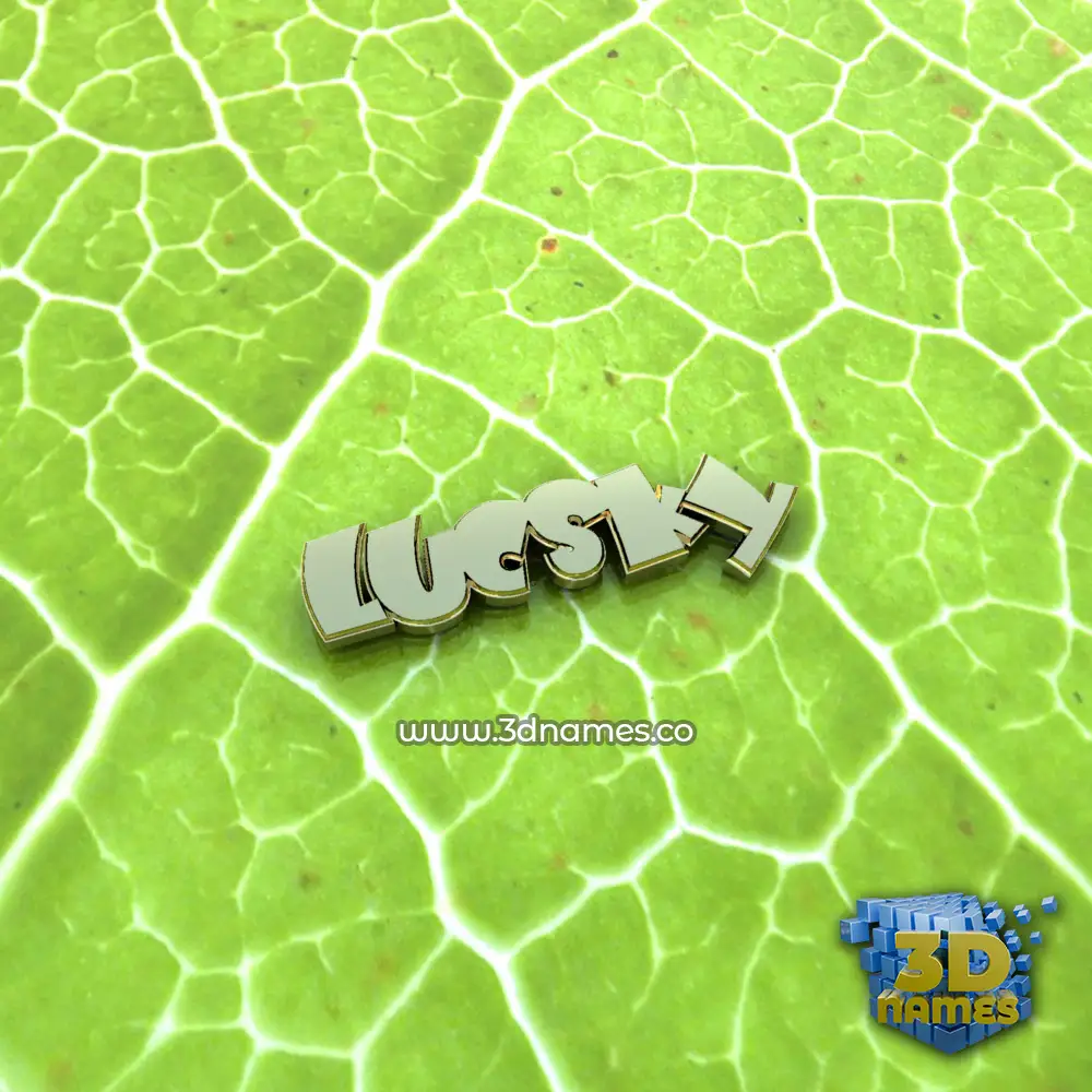 lucsky in Gold Leaf style - 3D name wallpaper