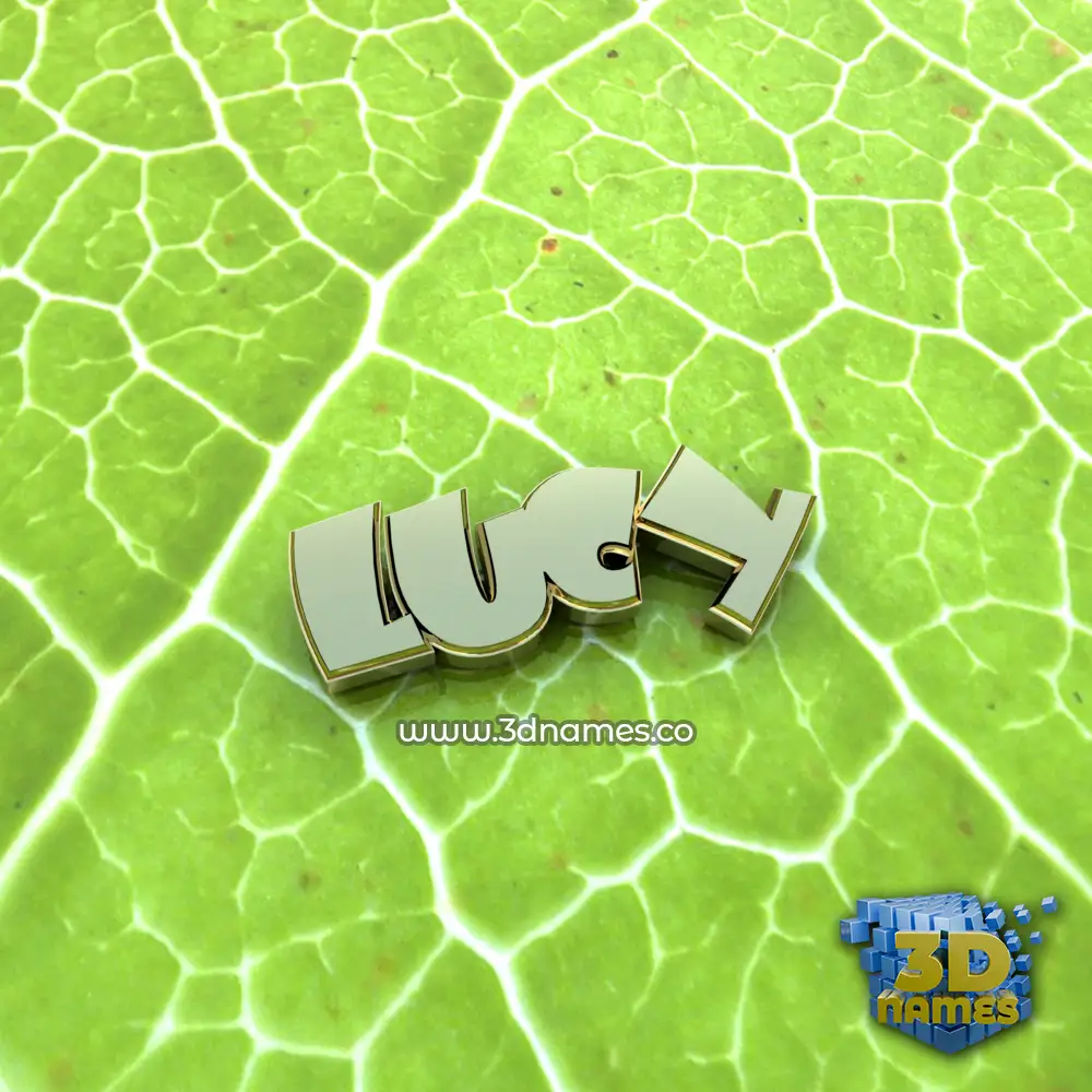 lucy in Gold Leaf style - 3D name wallpaper