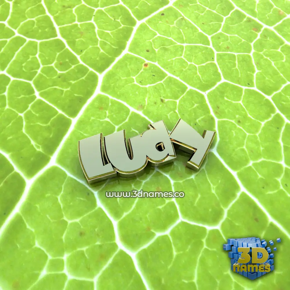 ludy in Gold Leaf style - 3D name wallpaper
