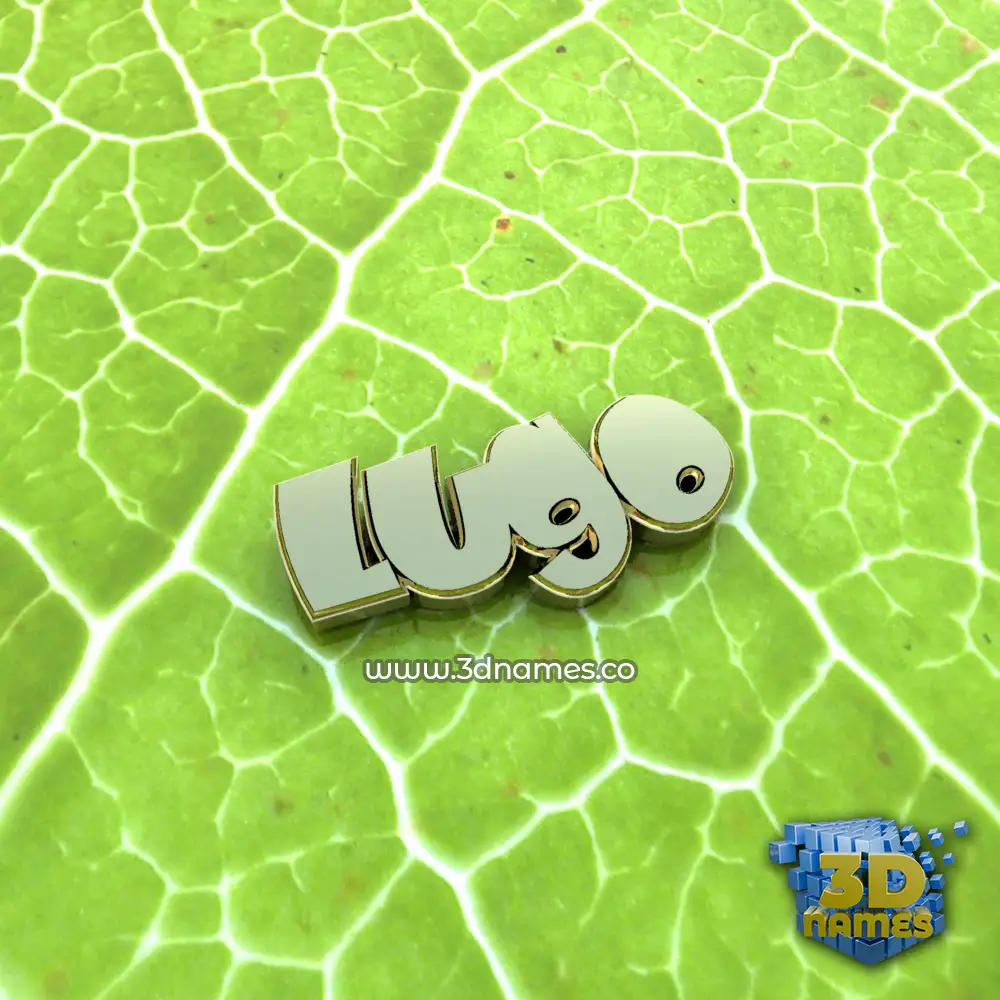 lugo in Gold Leaf style - 3D name wallpaper