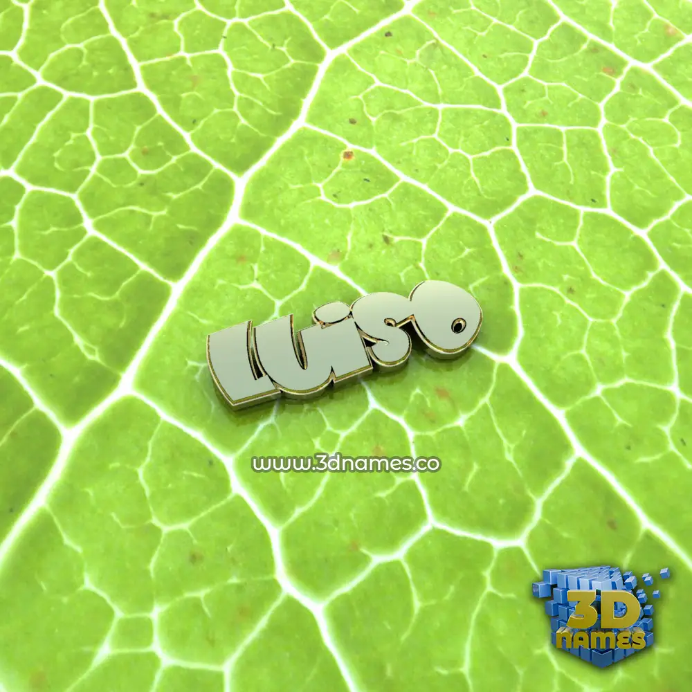 luiso in Gold Leaf style - 3D name wallpaper