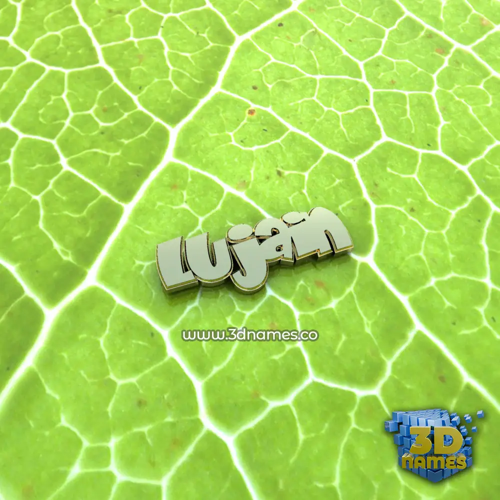 lujain in Gold Leaf style - 3D name wallpaper