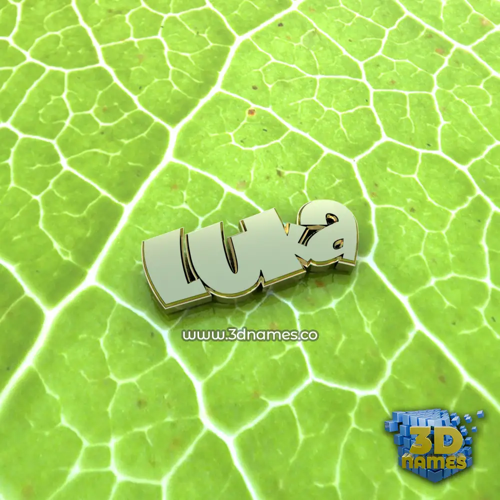 luka in Gold Leaf style - 3D name wallpaper