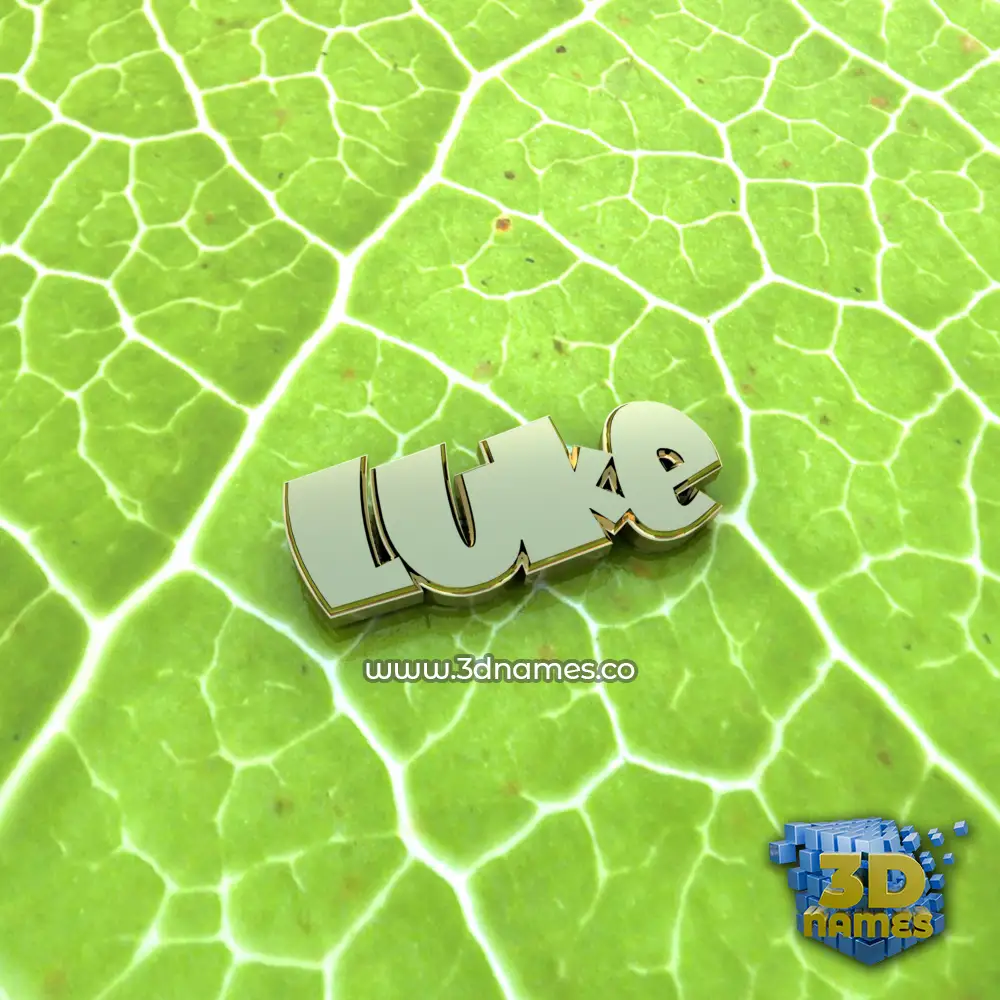 luke in Gold Leaf style - 3D name wallpaper