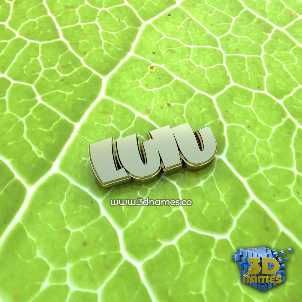 lulu in Gold Leaf style - 3D name wallpaper