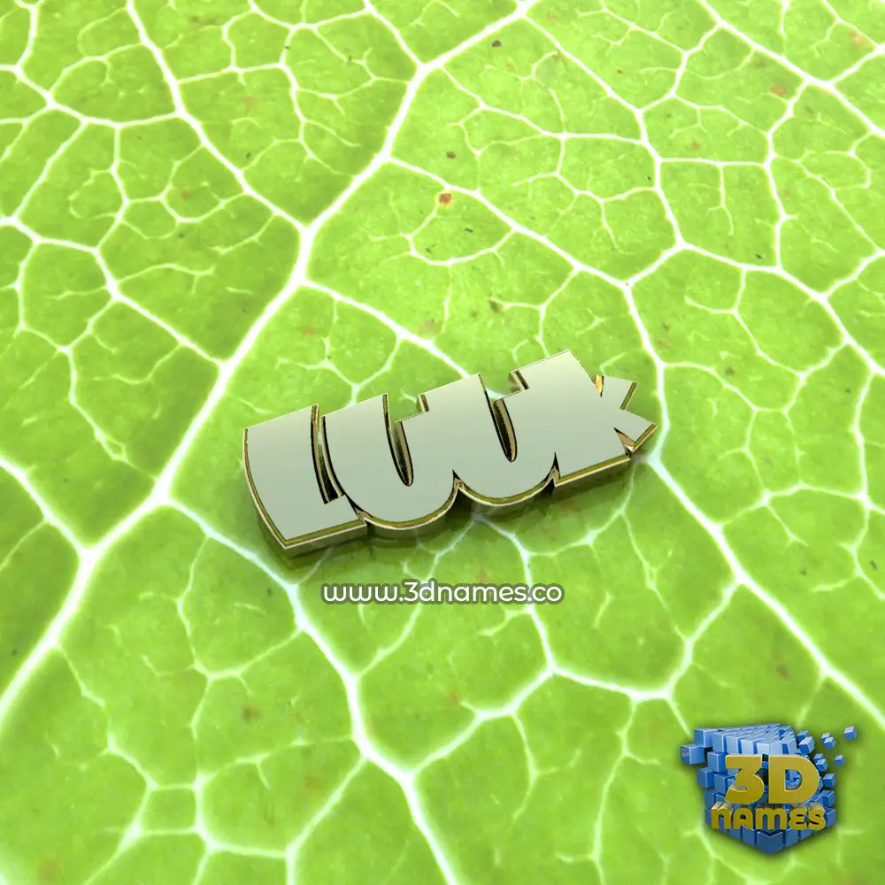 luuk in Gold Leaf style - 3D name wallpaper