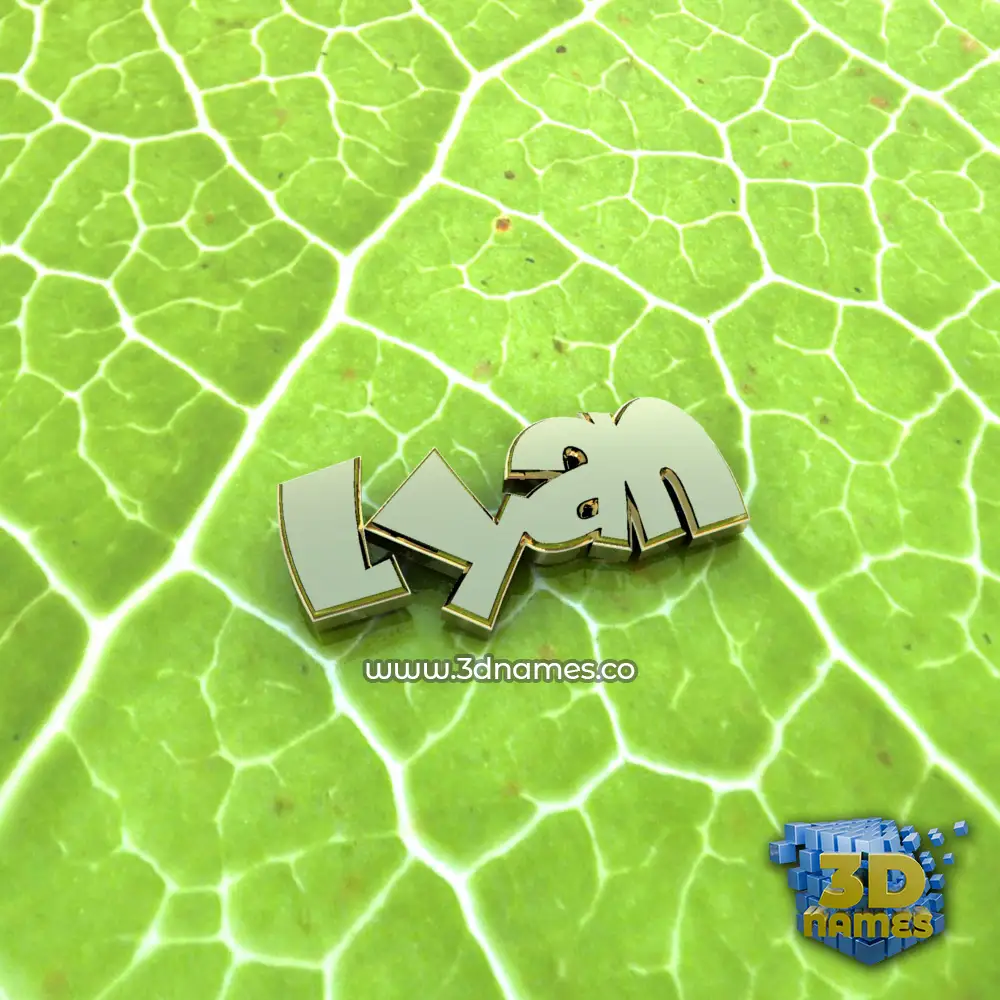 lyan in Gold Leaf style - 3D name wallpaper