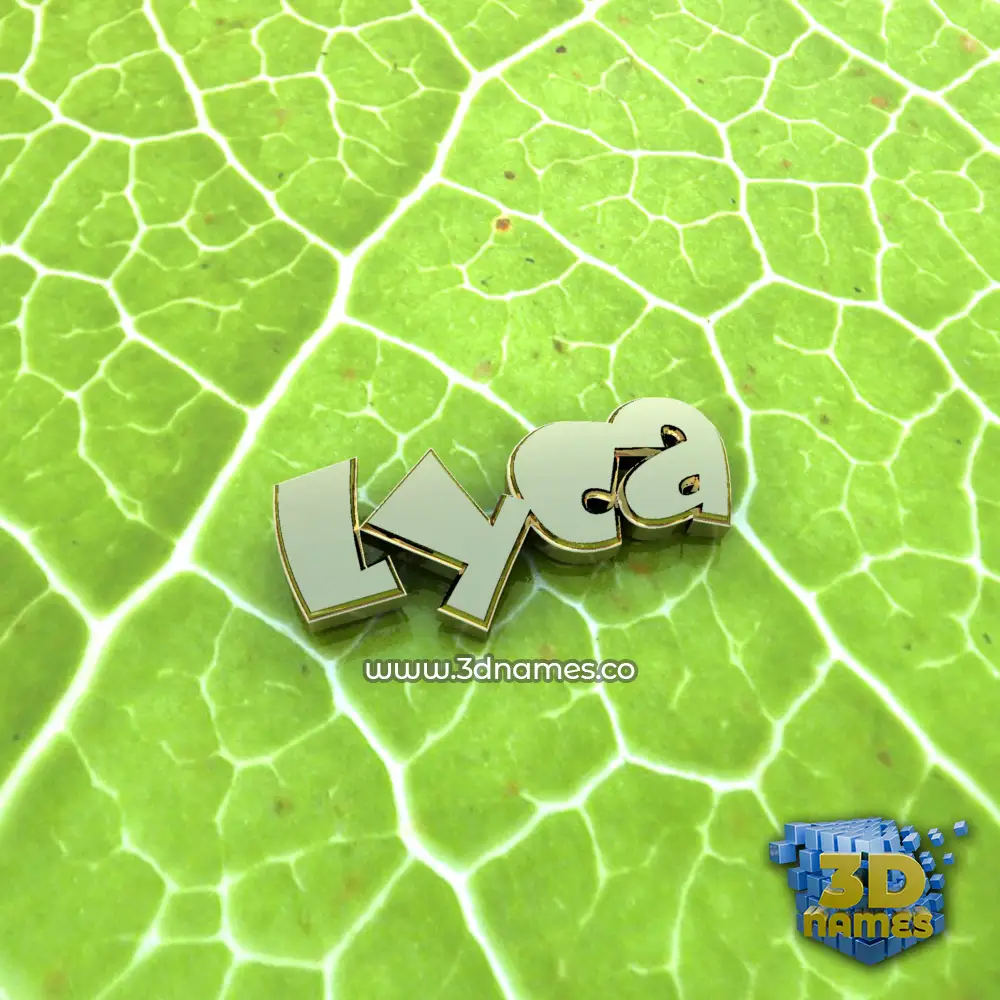 lyca in Gold Leaf style - 3D name wallpaper