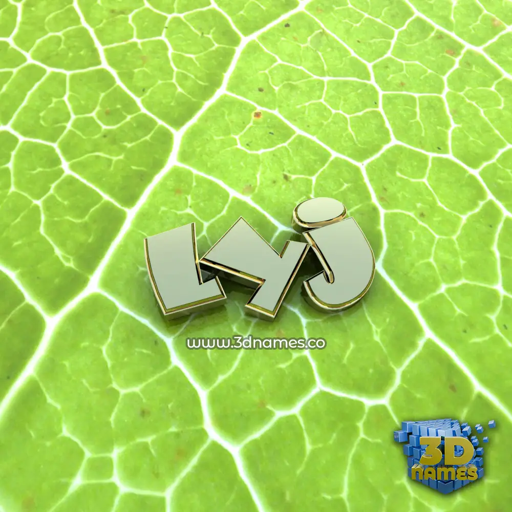 lyj in Gold Leaf style - 3D name wallpaper