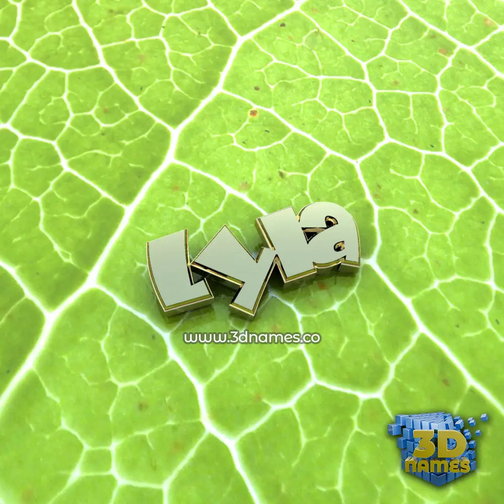 lyla in Gold Leaf style - 3D name wallpaper
