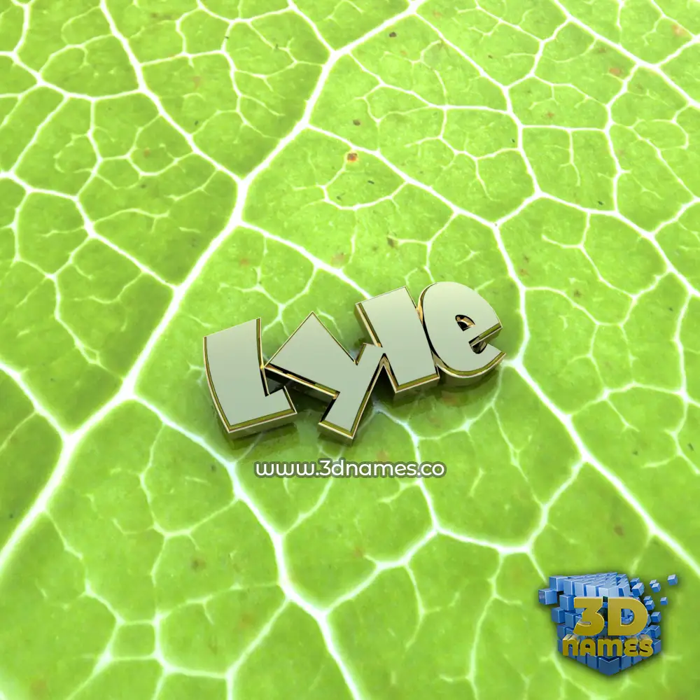 lyle in Gold Leaf style - 3D name wallpaper