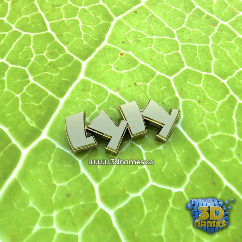 lyly in Gold Leaf style - 3D name wallpaper