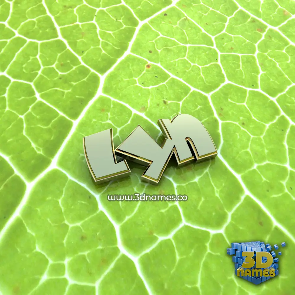 lyn in Gold Leaf style - 3D name wallpaper