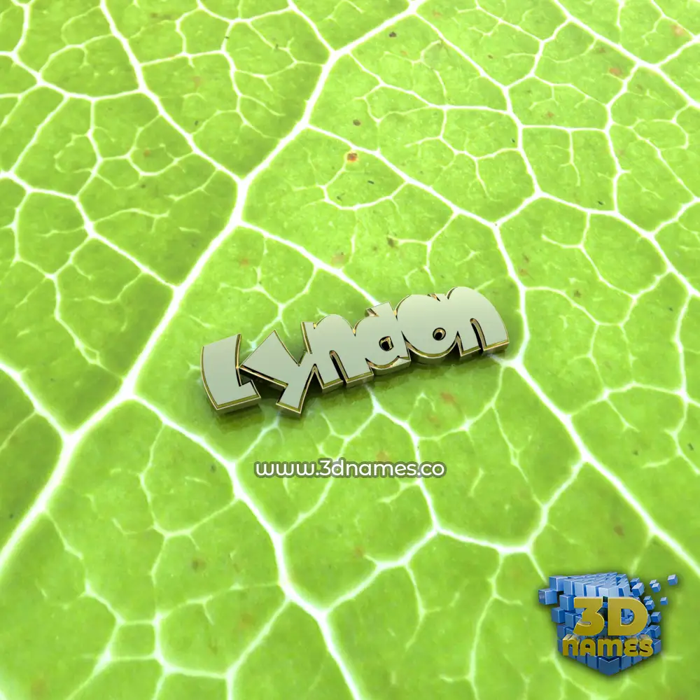 lyndon in Gold Leaf style - 3D name wallpaper
