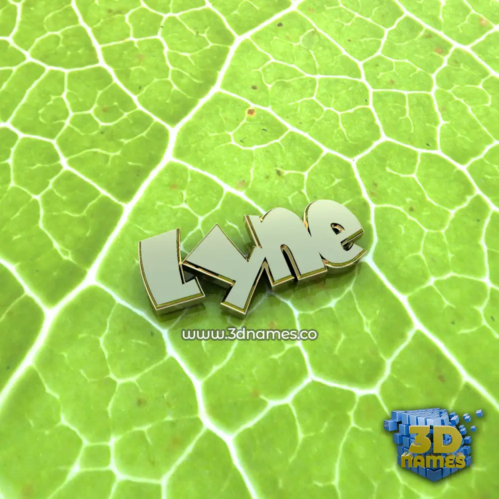 lyne in Gold Leaf style - 3D name wallpaper