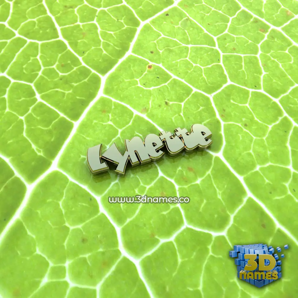 lynette in Gold Leaf style - 3D name wallpaper
