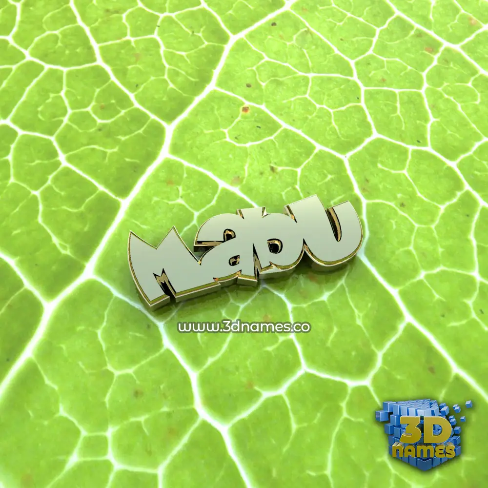 mabu in Gold Leaf style - 3D name wallpaper