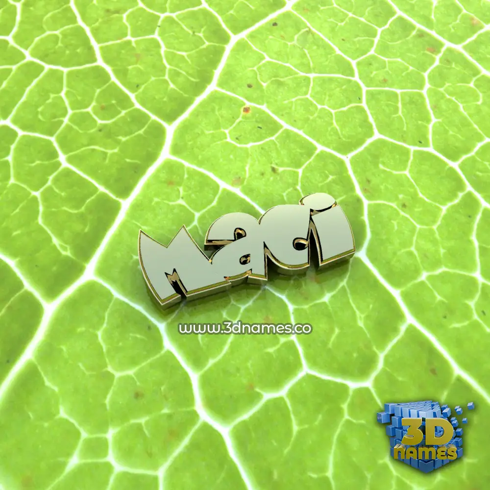 maci in Gold Leaf style - 3D name wallpaper