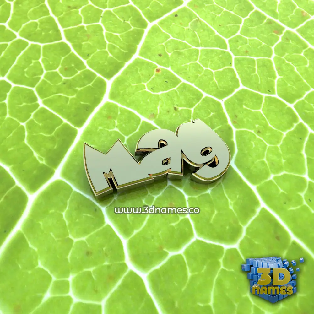 mag in Gold Leaf style - 3D name wallpaper