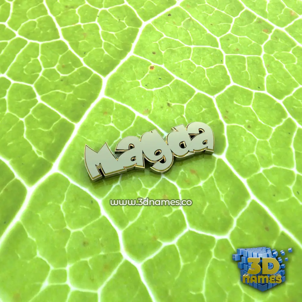 magda in Gold Leaf style - 3D name wallpaper