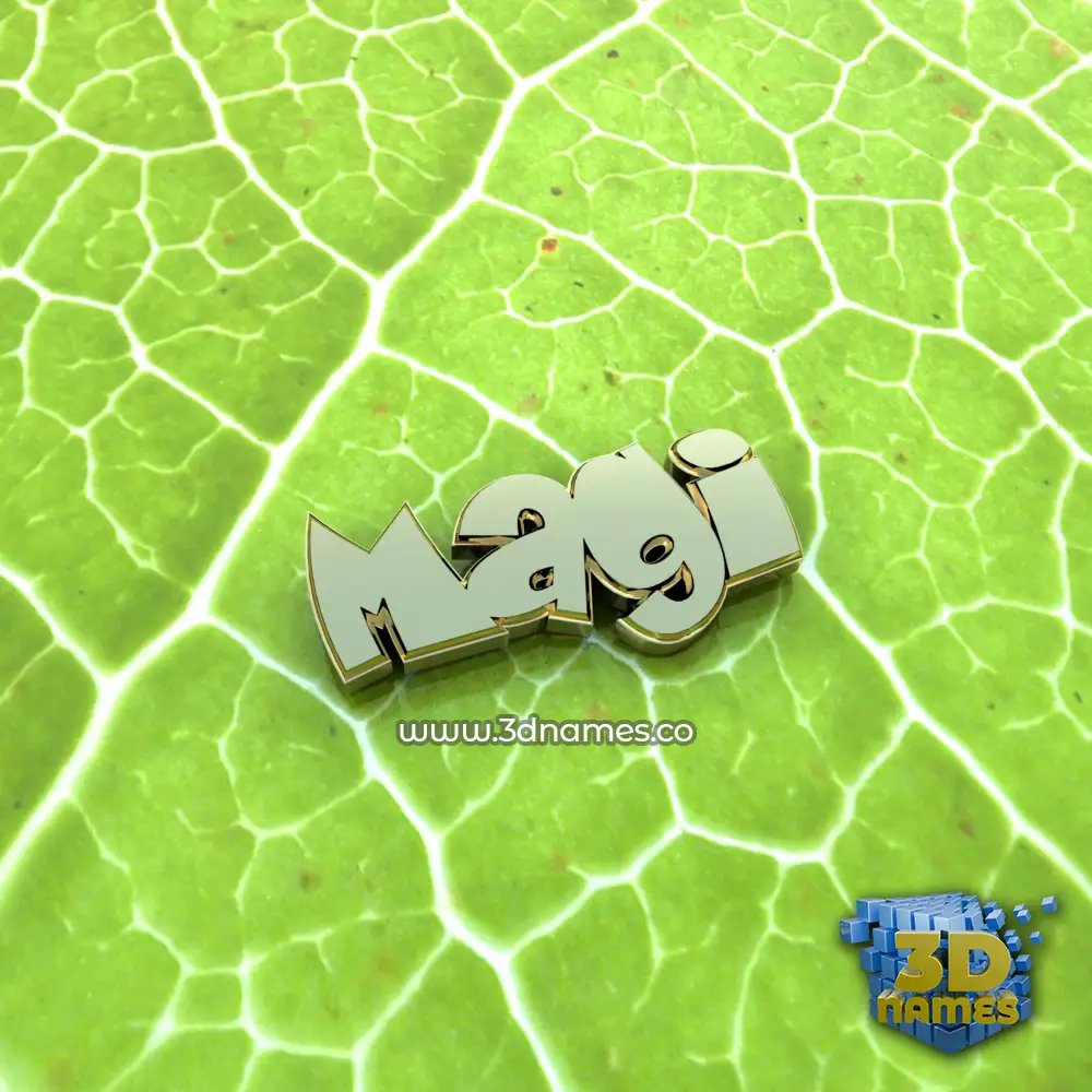 magi in Gold Leaf style - 3D name wallpaper
