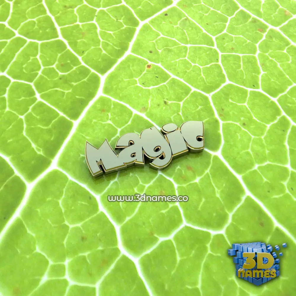 magic in Gold Leaf style - 3D name wallpaper