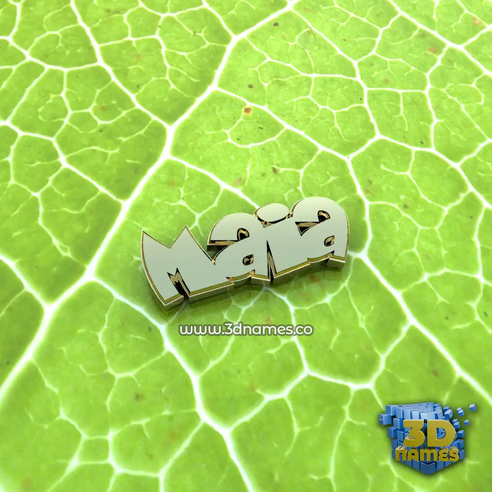 maia in Gold Leaf style - 3D name wallpaper