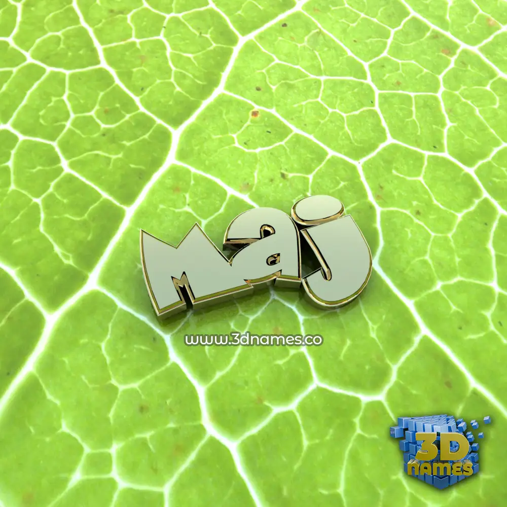 maj in Gold Leaf style - 3D name wallpaper