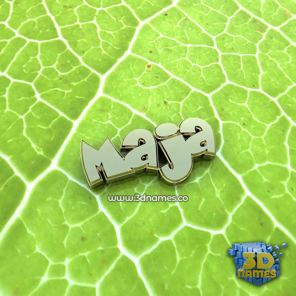 maja in Gold Leaf style - 3D name wallpaper