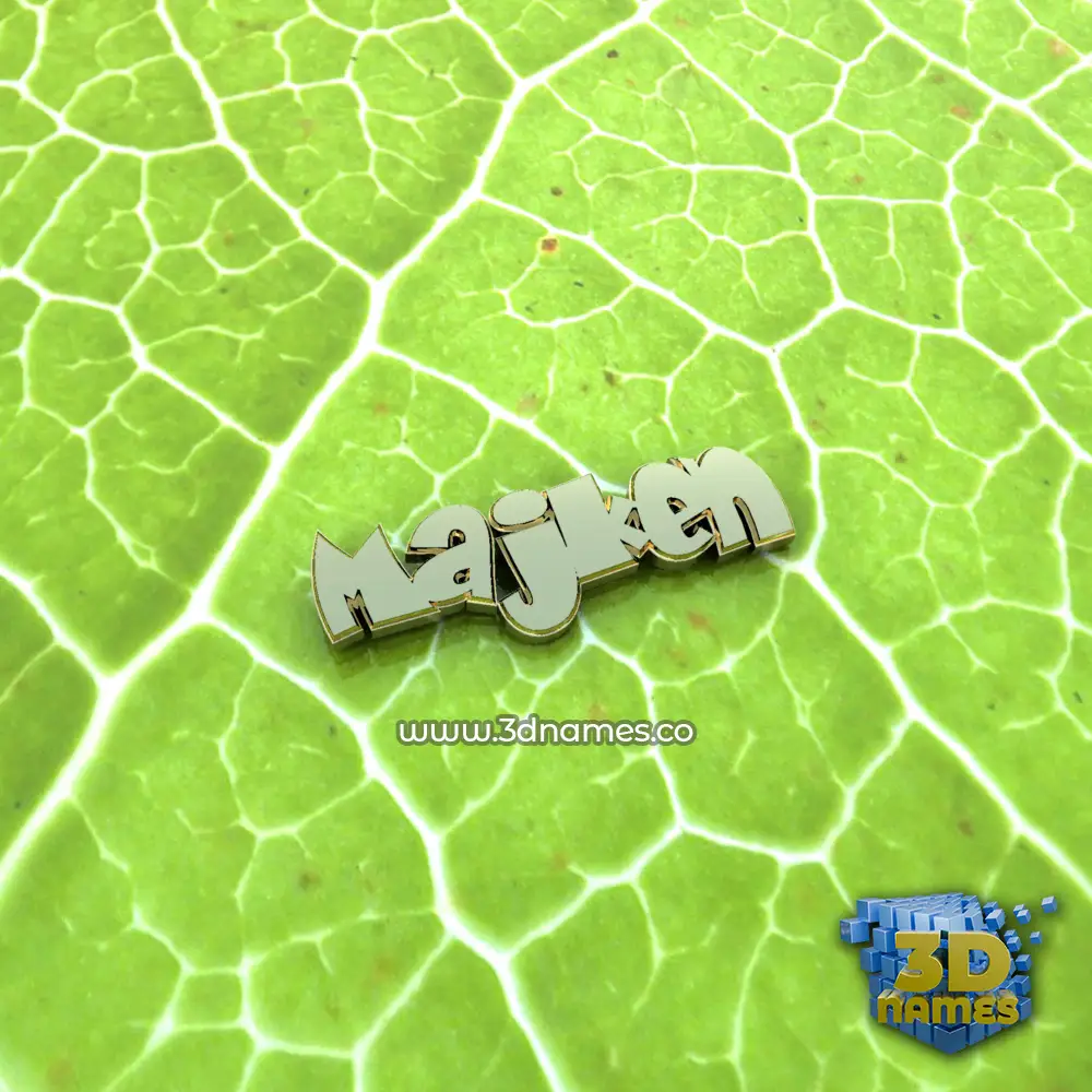 majken in Gold Leaf style - 3D name wallpaper